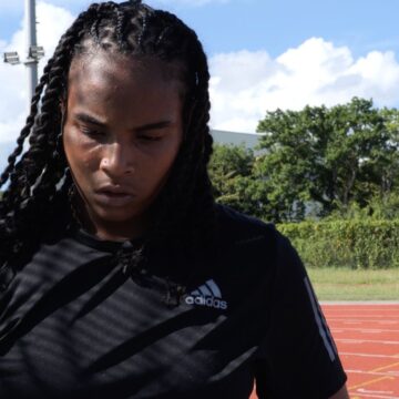 Princesse Hyman, vice championne d'Europe du lancer de disque à l'âge de 16 ans en 2022, en photo à l’entraînement au Creps de Pointe-à-Pitre en Guadeloupe en 2023. Photo : Ingrid Franchi Princesse Hyman, vice championne d'Europe du lancer de disque à l'âge de 16 ans en 2022, en photo à l’entraînement au Creps de Pointe-à-Pitre en Guadeloupe en 2023. Photo : Ingrid Franchi