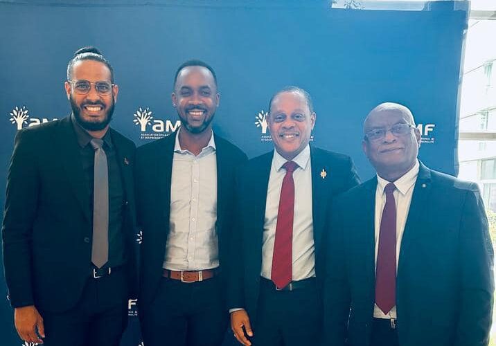 Le 5 octobre 2023, la délégation des Outre-mer de l’Assemblée nationale participe avec l’Association des maires de France et le Comité des finances locales, à une réunion de travail sur la réforme / refonte / suppression de la taxe d’octroi de mer annoncée par le gouvernement Attal. De g. à d. Frédéric Maillot (député divers gauches de La Réunion), Davy Rimane (député régionaliste de Guyane), Christian Baptiste (député divers gauches de Guadeloupe), Héric André, maire de Vieux-Fort et 1er Vice-président de l’Association des maires de Guadeloupe.