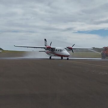 Jeudi 20 février 2025 Vol inaugural Pointe-à-Pitre Marie-Galante pour la compagnie Air inter îles. Photo : DR