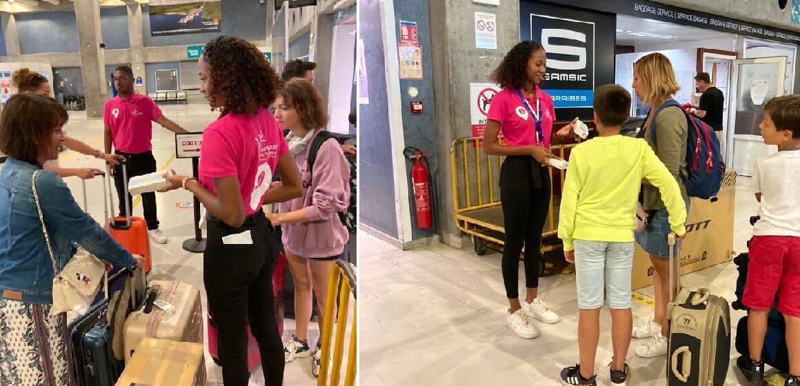 Image d’archive des agents saisonniers affectés au plan Rush 2022 à l’aéroport de Guadeloupe. Photo : Aéroport Guadeloupe Maryse-Condé