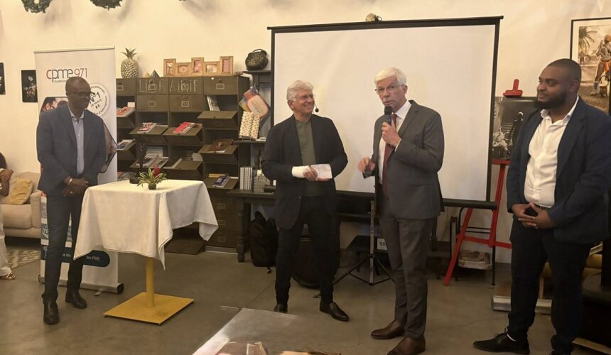 Le préfet de la région Guadeloupe a assisté aux vœux du syndicat des petites entreprises -CPME-, le 23 janvier. Il y a rappelé que « notre pacte social repose sur une économie saine, dynamique, qui offre du travail, qui crée de la valeur ajoutée locale et qui s’inscrit dans un dialogue social de qualité ». Photo : Préfecture de Guadeloupe